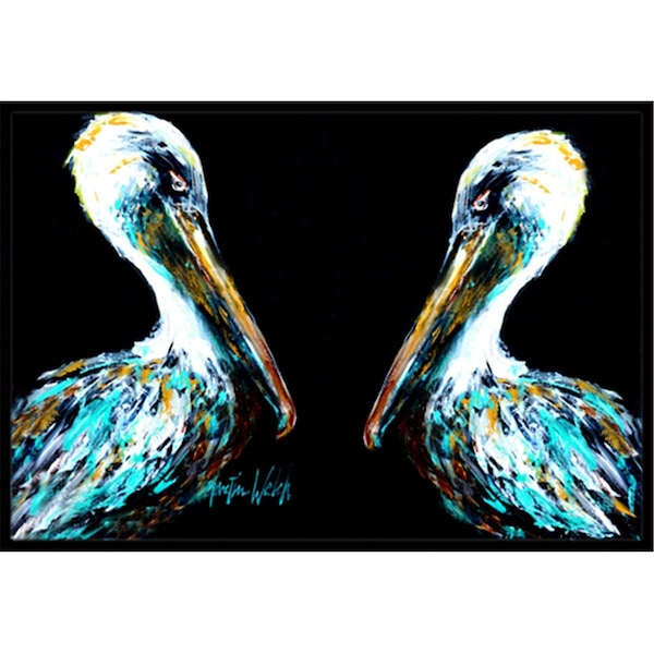 Carolines Treasures Dressed In Black Pelican Indoor Or Outdoor Mat 24 x 36 In. MW1164JMAT - main